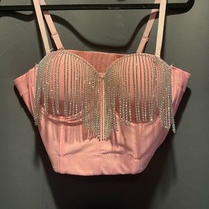 rhinestone bustier cami top